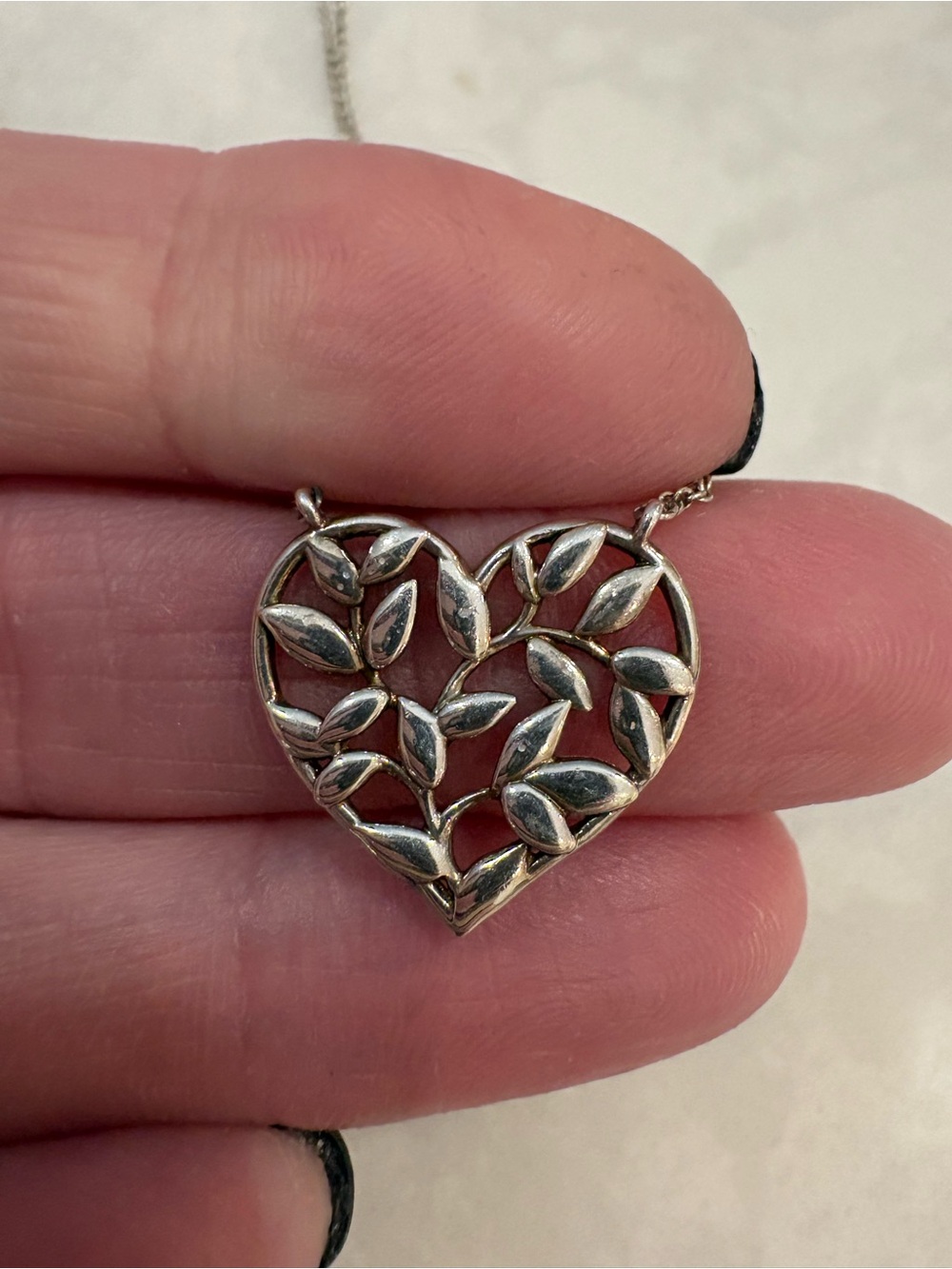 Tiffany Leaf Heart necklace